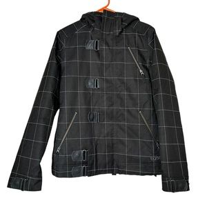 Burton Dream Jacket Womens Medium Grid Full Zip Snowboard Ski Winter